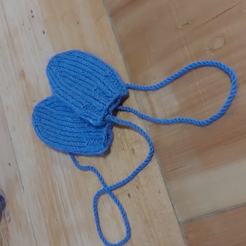 Blue mittens